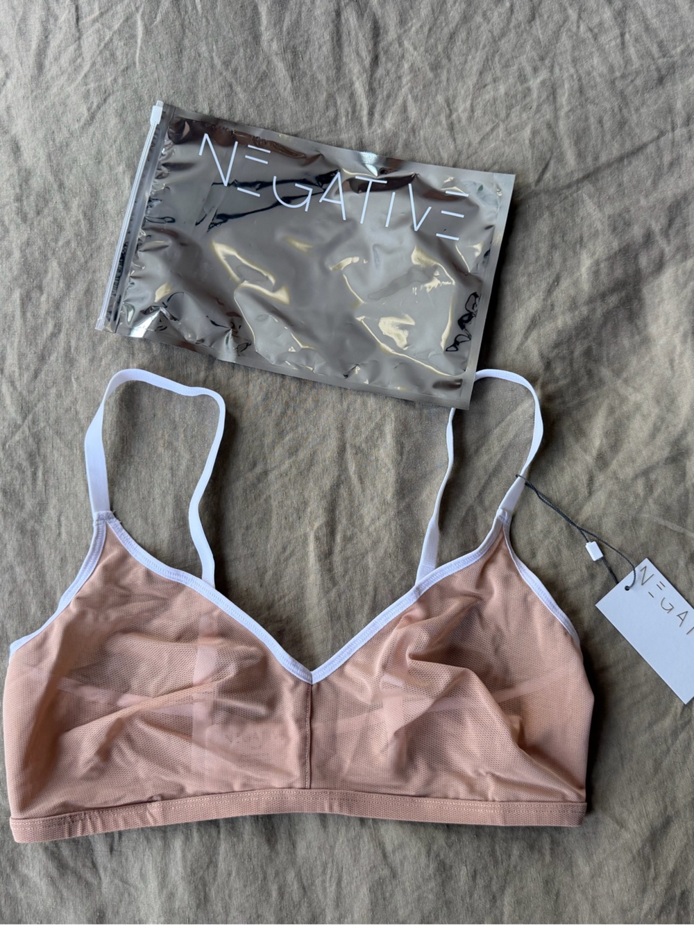 Sieve Non-Wire Bra - Buff/white - Size 3